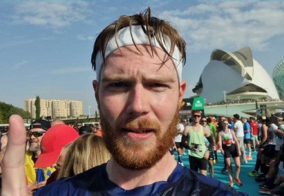 Vemund Fredriksen underveis i hans maraton i Valencia